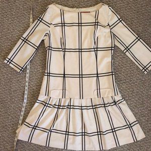 Saks Fifth Avenue Red Label cream and black dress